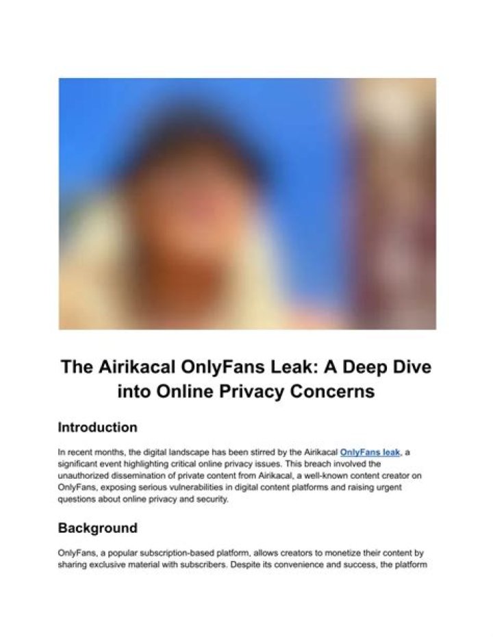 Exclusive Leaks: AirikaCal's OnlyFans Content Revealed
